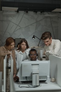 people in office